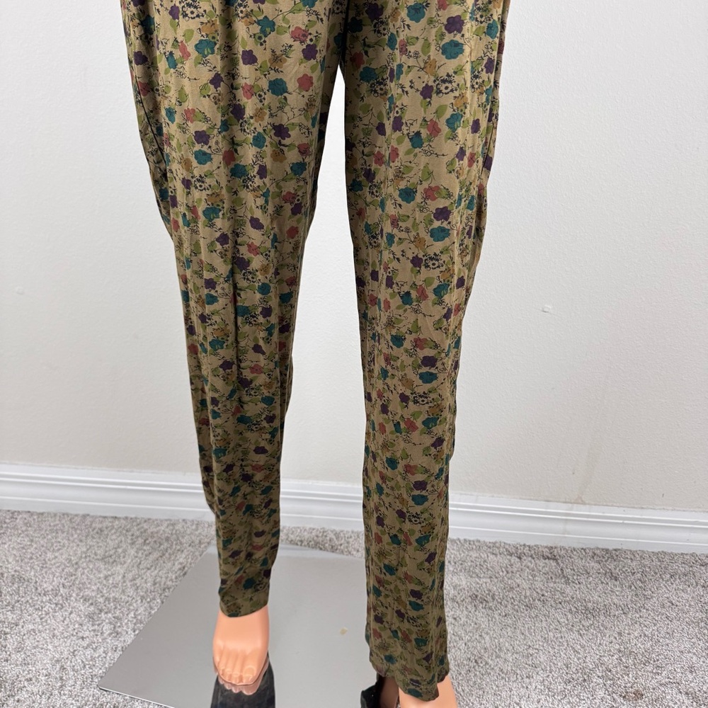 Free people Floral Rayon Overalls Jumpsuit Green Lightweight - Picture 3 of 15